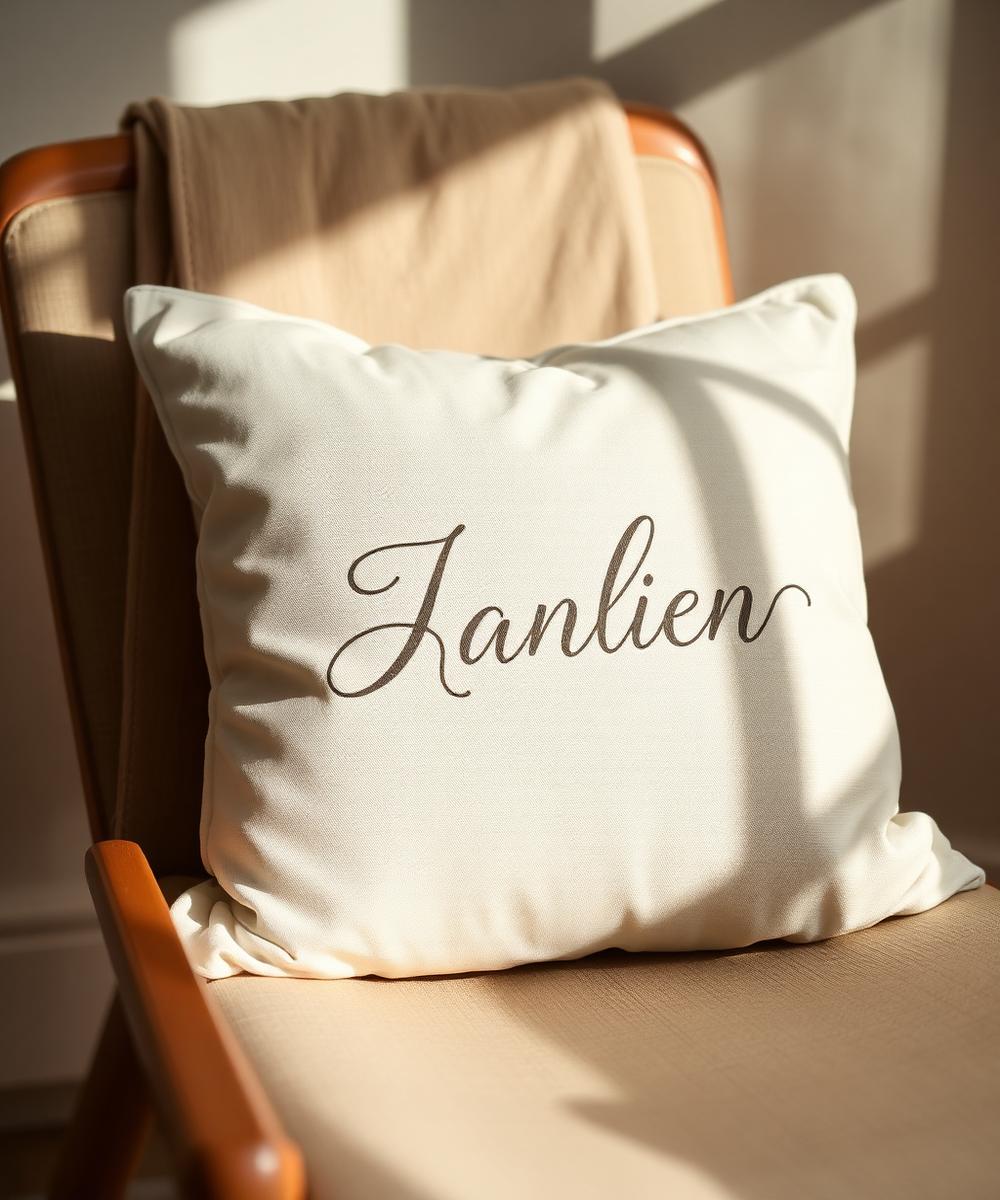 name & text pillows